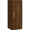 Clearance Wandkast 34,5x34x90 cm bewerkt hout bruin eikenkleur Meubels