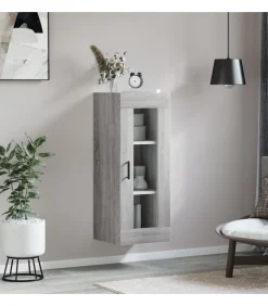 Outlet Wandkast 34,5x34x90 cm grijs sonoma eikenkleurig Meubels