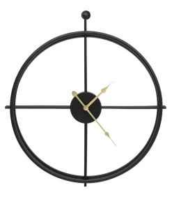 Clearance Wandklok 52 cm ijzer zwart Klokken