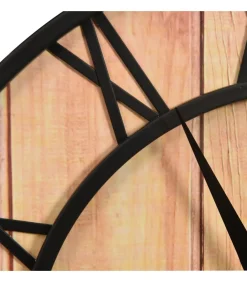 Discount Wandklok 39 cm MDF en ijzer bruin en zwart Klokken