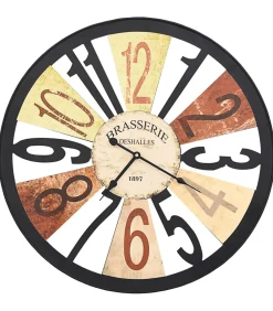 Wandklok 60 cm metaal meerkleurig Klokken