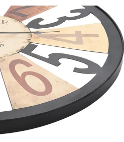 Wandklok 60 cm metaal meerkleurig Klokken