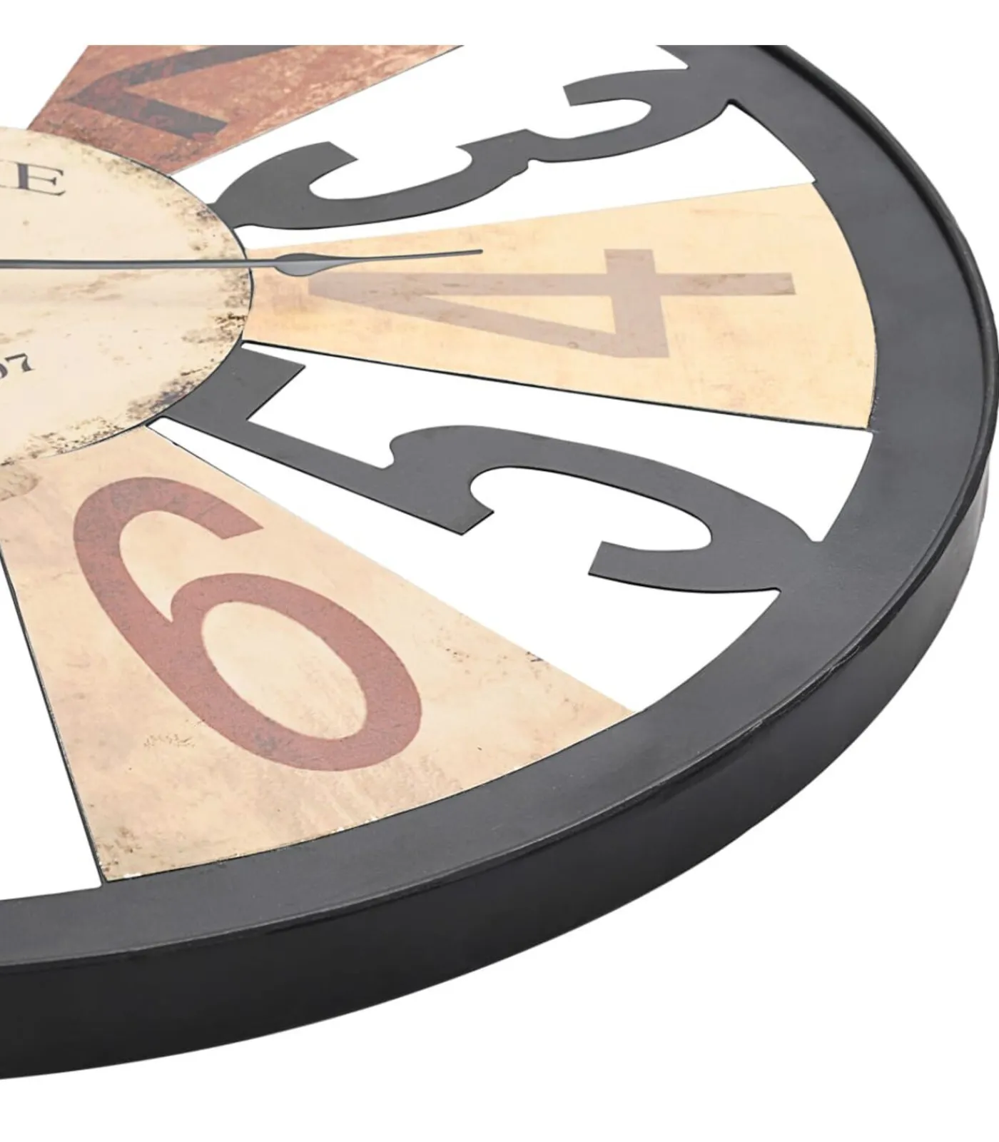 Wandklok 60 cm metaal meerkleurig Klokken