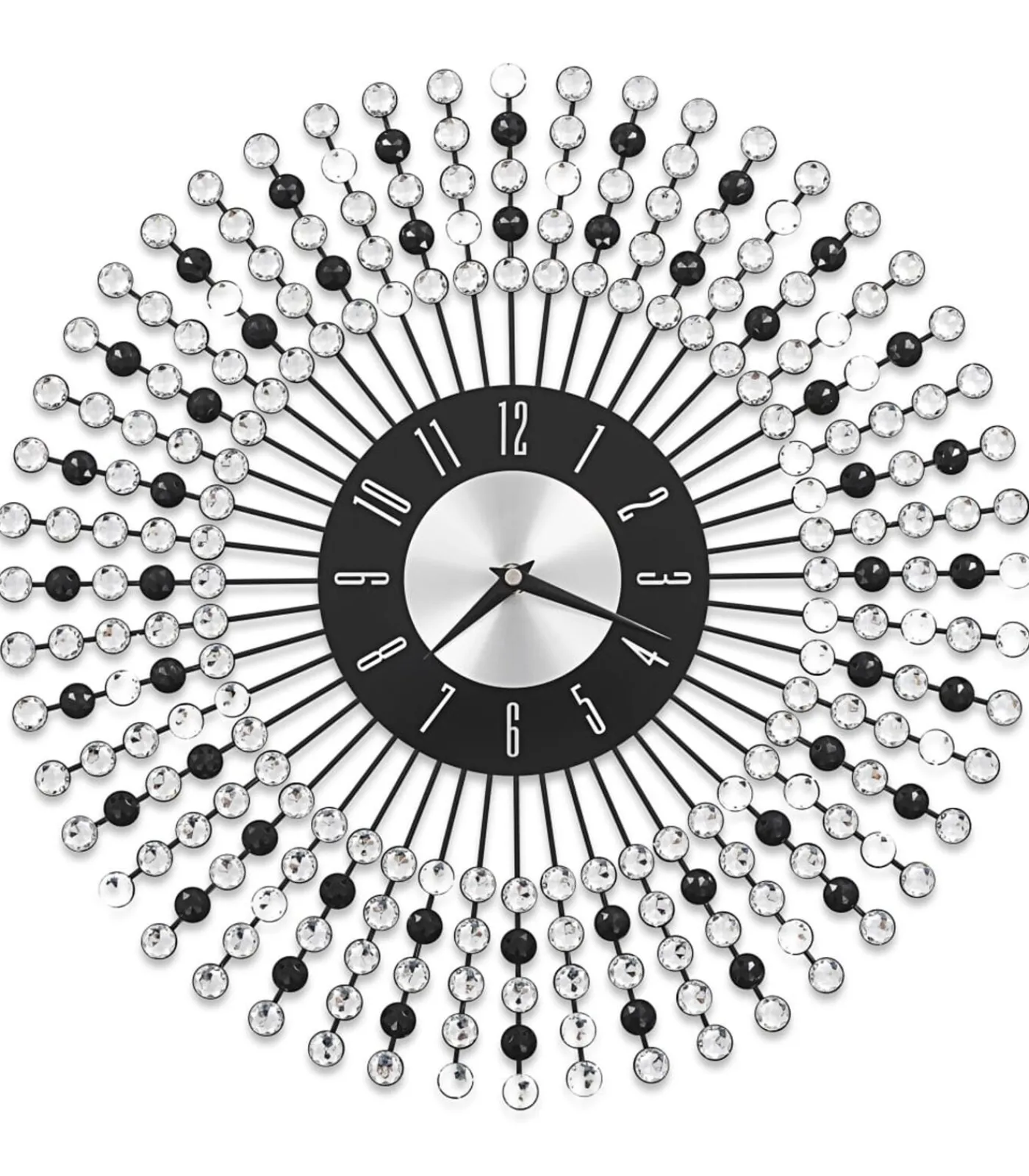 Outlet Wandklok 43 cm metaal zwart Klokken