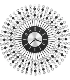 Outlet Wandklok 43 cm metaal zwart Klokken