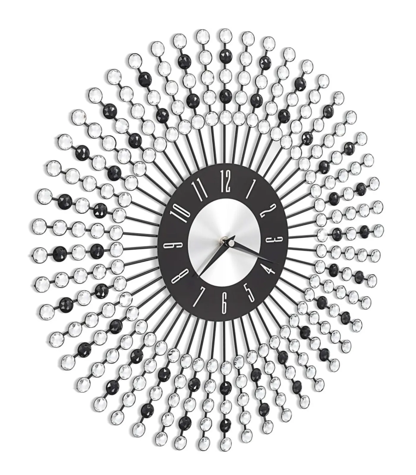 Outlet Wandklok 43 cm metaal zwart Klokken