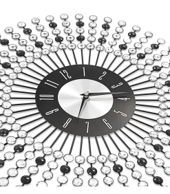 Outlet Wandklok 43 cm metaal zwart Klokken
