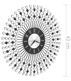 Outlet Wandklok 43 cm metaal zwart Klokken