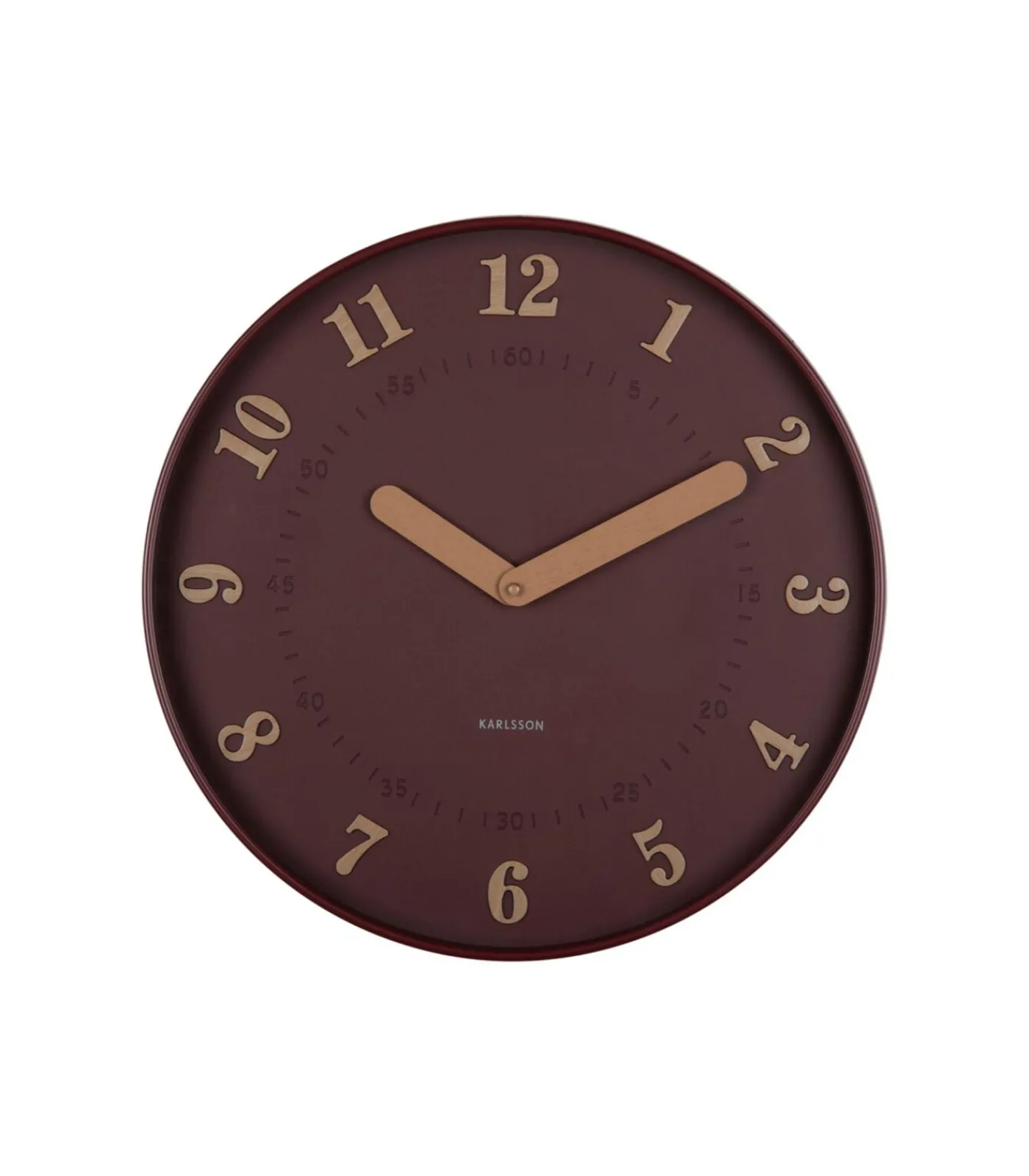 Discount Wandklok Amena - Rood - 40x40x40cm Klokken