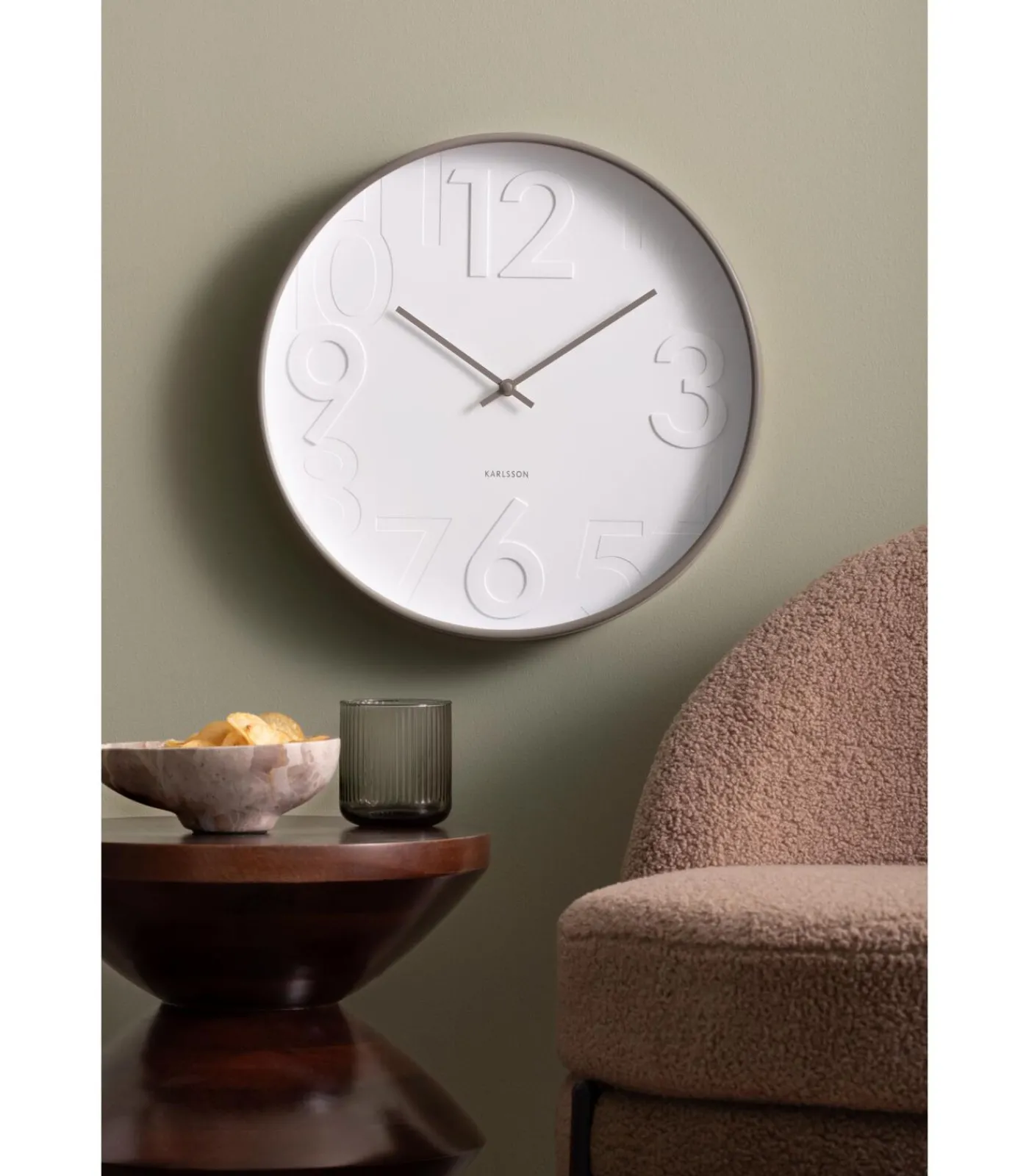 Outlet Wandklok Ayuno - Donkergrijs - Ø40cm Klokken