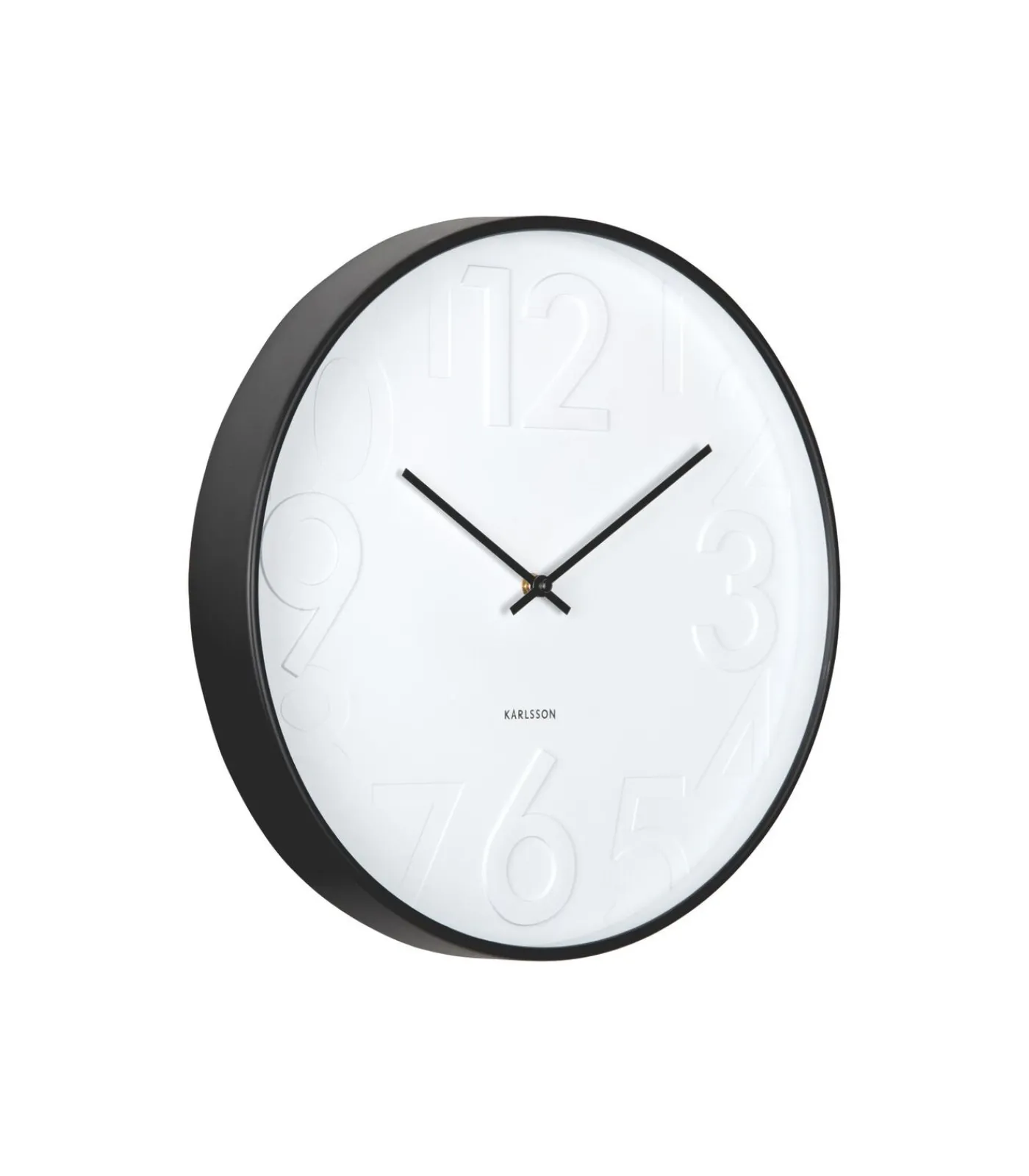 Wandklok Ayuno - Mat zwart - Ø40cm Klokken