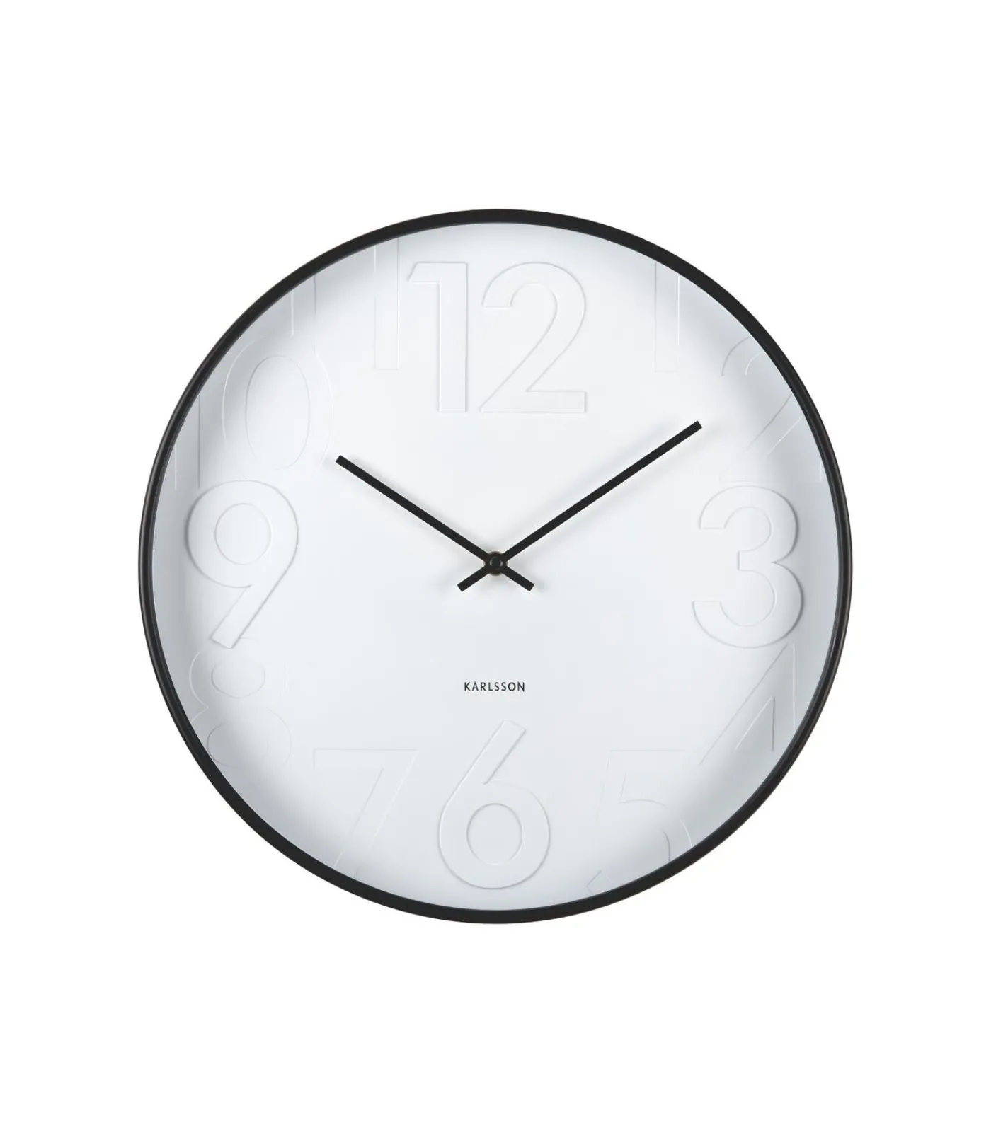 Wandklok Ayuno - Mat zwart - Ø40cm Klokken