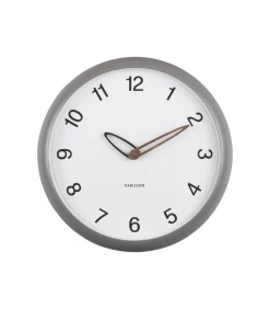 Online Wandklok Bella - Donkergrijs - 4.2x30x30cm Klokken