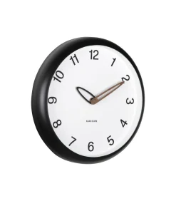 Hot Wandklok Bella - Mat zwart - 4.2x30x30cm Klokken