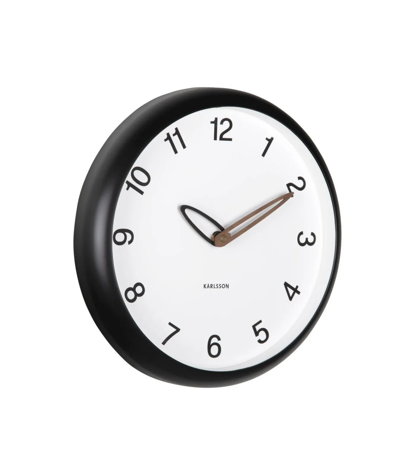 Hot Wandklok Bella - Mat zwart - 4.2x30x30cm Klokken
