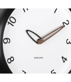 Hot Wandklok Bella - Mat zwart - 4.2x30x30cm Klokken