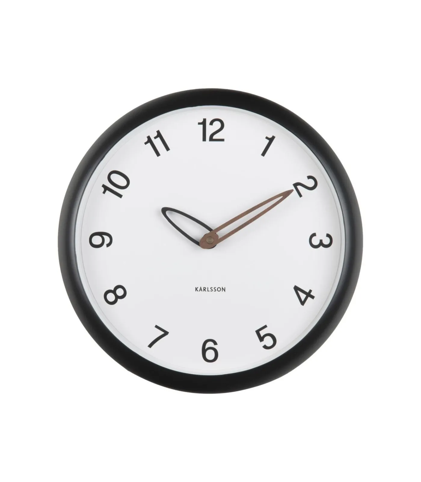 Hot Wandklok Bella - Mat zwart - 4.2x30x30cm Klokken