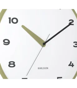 Best Wandklok Brisk Dome - Legergroen - Ø40cm Klokken