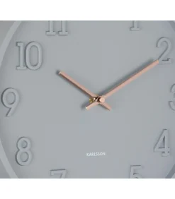 Discount Wandklok Calma - Donkergrijs - 3.8x30x30cm Klokken