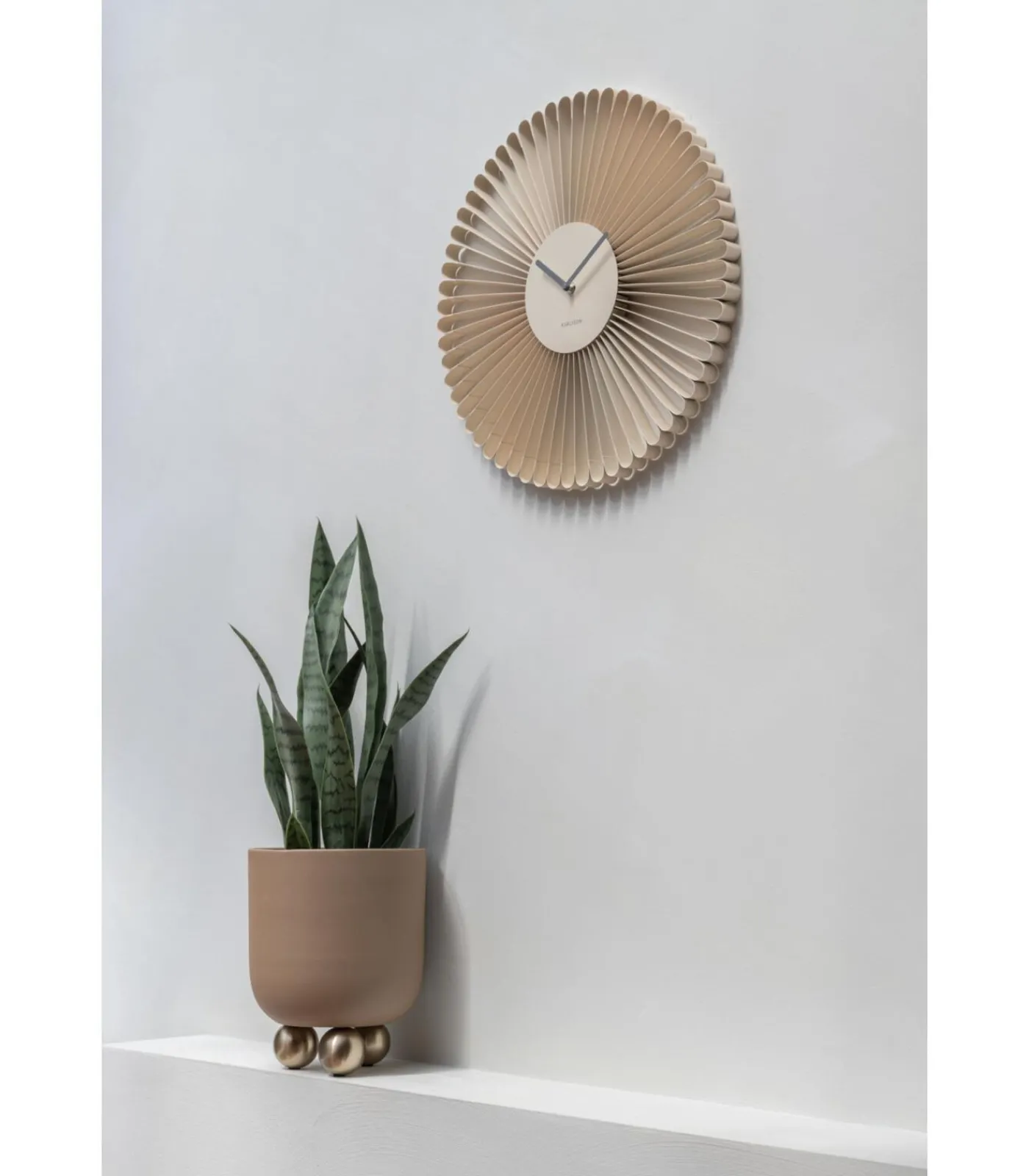 Wandklok Cascara - Wit - 50x50x50cm Klokken