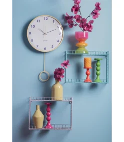 Clearance Wandklok Cheeky Dome - Zachtgeel - 7.1x35.5x61.5cm Klokken