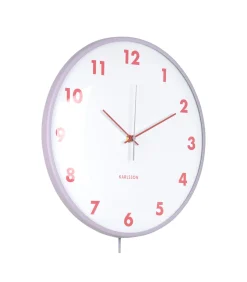 Online Wandklok Cheeky Dome - Zachtpaars - 7.1x35.5x61.5cm Klokken