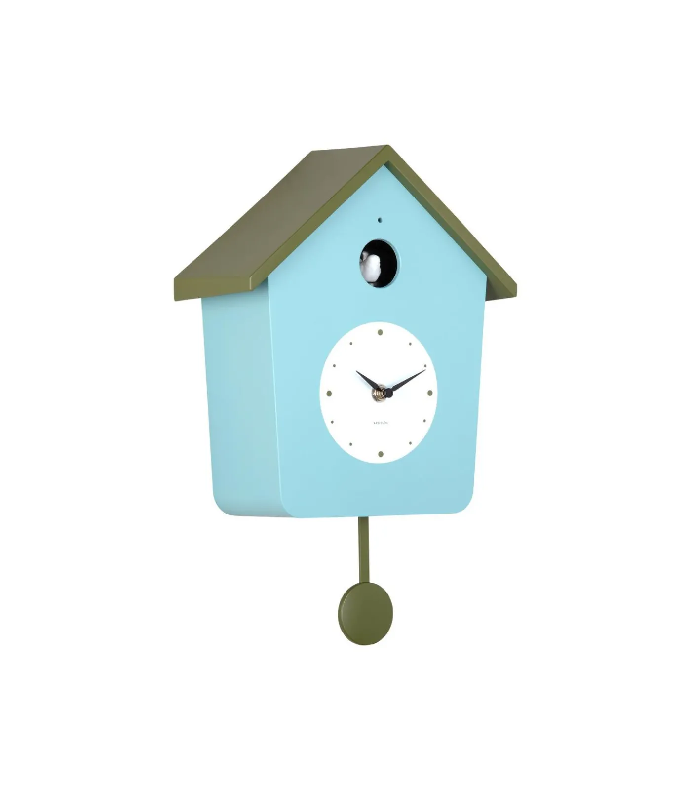 Outlet Wandklok Cuckoo Light - Mistigblauw - 23x10.5x26.4cm Klokken