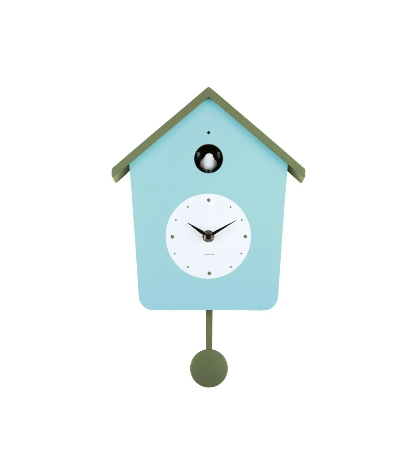 Outlet Wandklok Cuckoo Light - Mistigblauw - 23x10.5x26.4cm Klokken