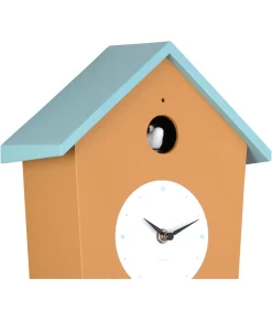 Online Wandklok Cuckoo Light - Okergeel - 23x10.5x26.4cm Klokken