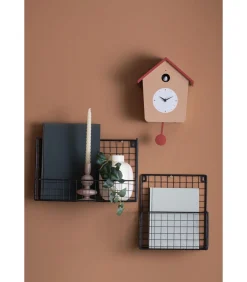 Wandklok Cuckoo Light - Zachtbruin - 23x10.5x26.4cm Klokken