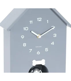 New Wandklok Dog House - Grijs - 24.9x9x27cm Klokken