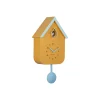Clearance Wandklok Dupla Color Cuckoo - Geel - 21.5x21.5x41.5cm Klokken