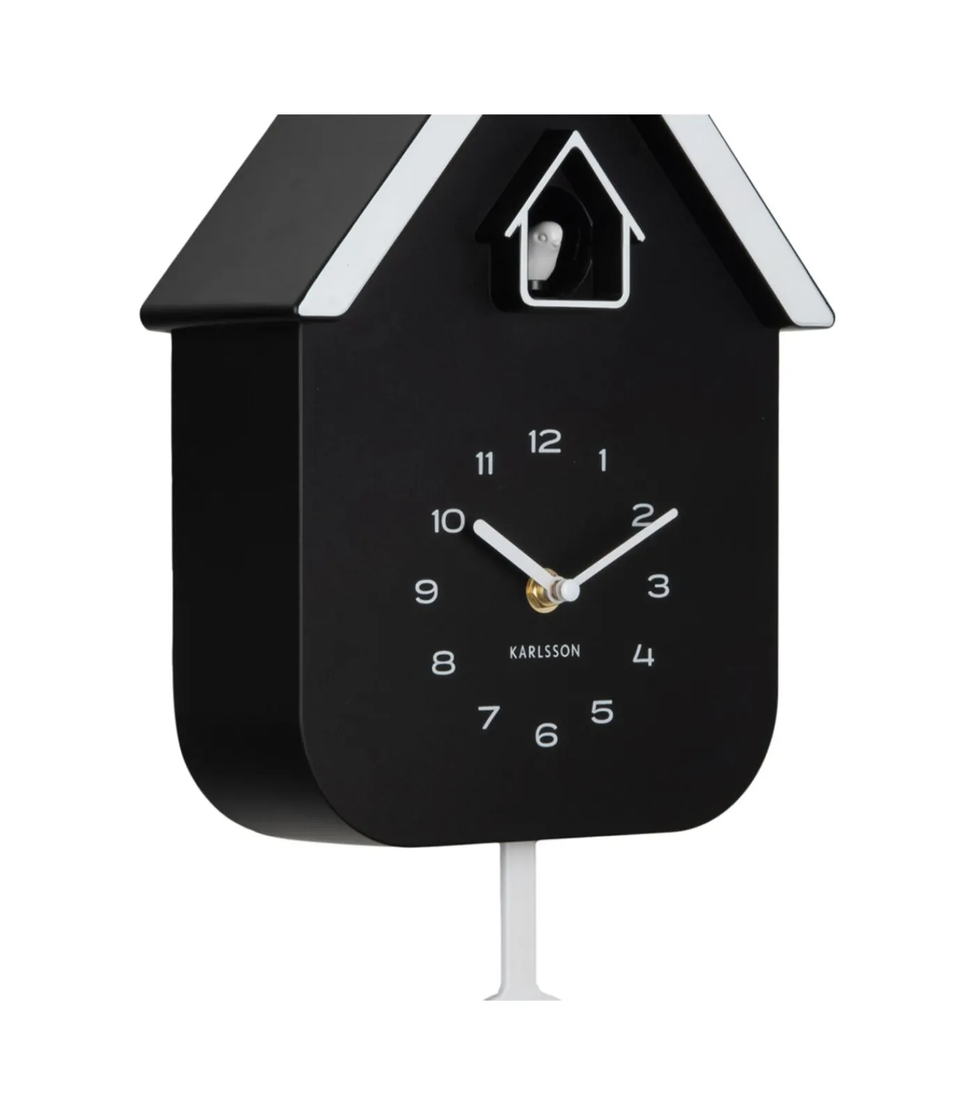 Outlet Wandklok Dupla Color Cuckoo - Zwart - 21.5x21.5x41.5cm Klokken