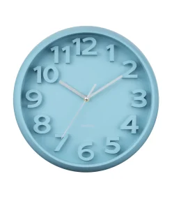 Clearance Wandklok Elevated Classic Numbers - Mistig blauw - 5x33.5x33.5cm Klokken