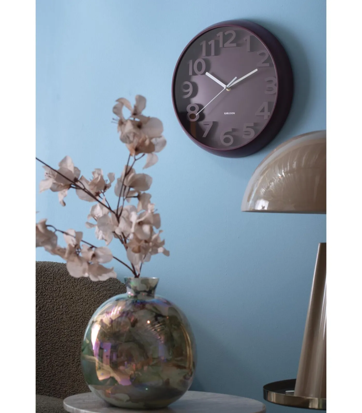 Sale Wandklok Elevated Classic Numbers - Mat zwart - 5x33.5x33.5cm Klokken