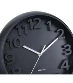 Sale Wandklok Elevated Classic Numbers - Mat zwart - 5x33.5x33.5cm Klokken