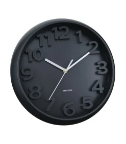 Sale Wandklok Elevated Classic Numbers - Mat zwart - 5x33.5x33.5cm Klokken