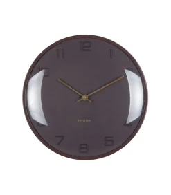 Clearance Wandklok Fuerte Dome - Bruin - 30.5x30.5x30.5cm Klokken