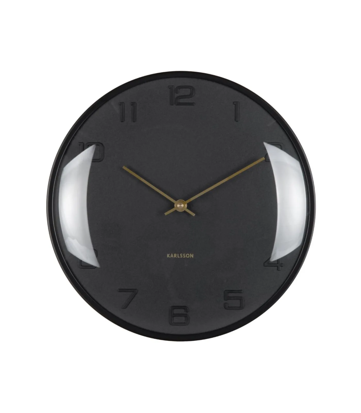 New Wandklok Fuerte Dome - Zwart - 30.5x30.5x30.5cm Klokken