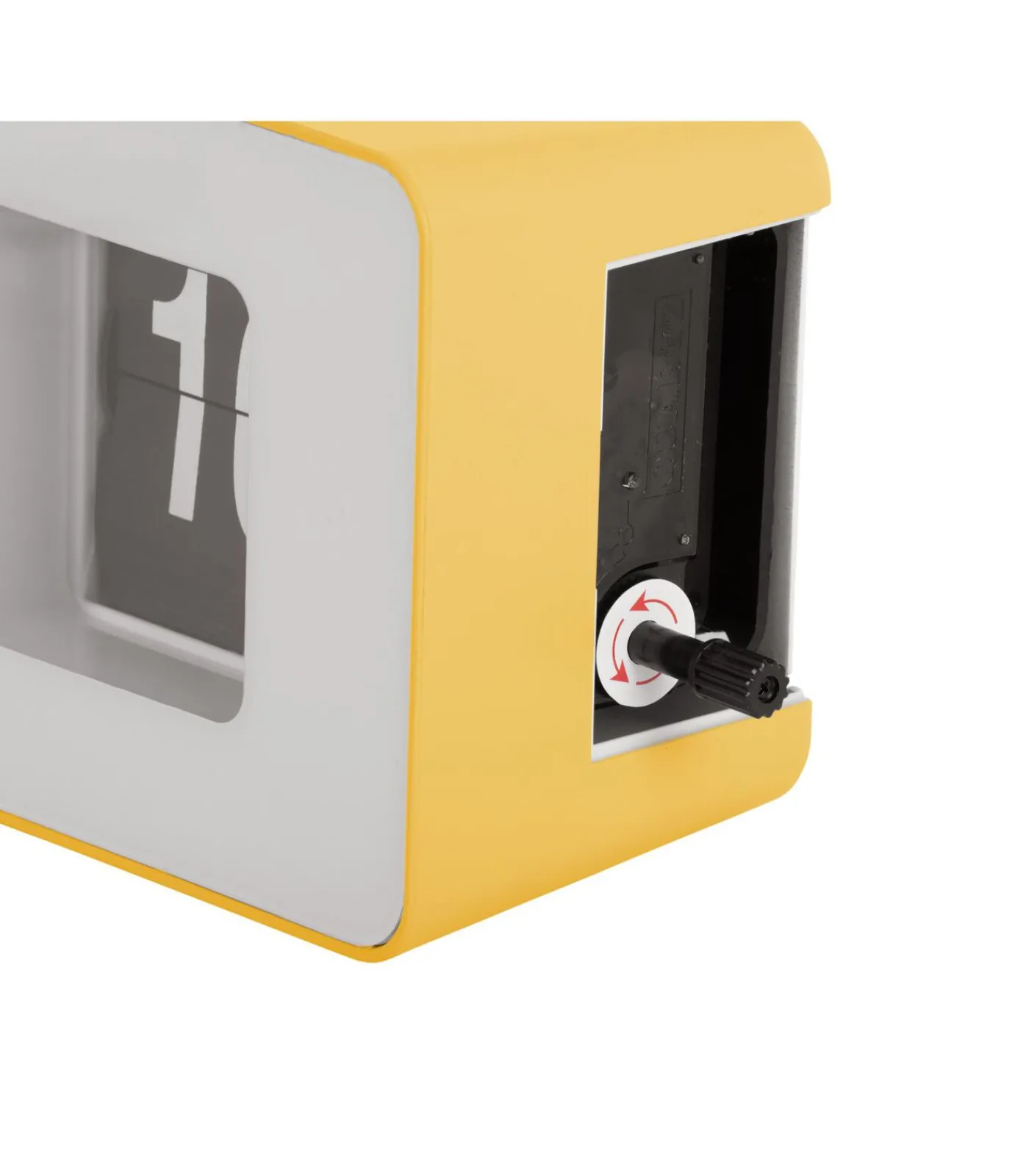 Best Wandklok Funky Flip - Heldergeel - 7x17.7x9.2cm Klokken