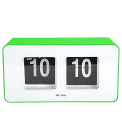 Best Wandklok Funky Flip - Heldergroen - 7x17.7x9.2cm Klokken