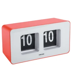 Wandklok Funky Flip - Scarlet rood - 7x17.7x9.2cm Klokken
