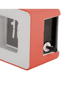 Wandklok Funky Flip - Scarlet rood - 7x17.7x9.2cm Klokken