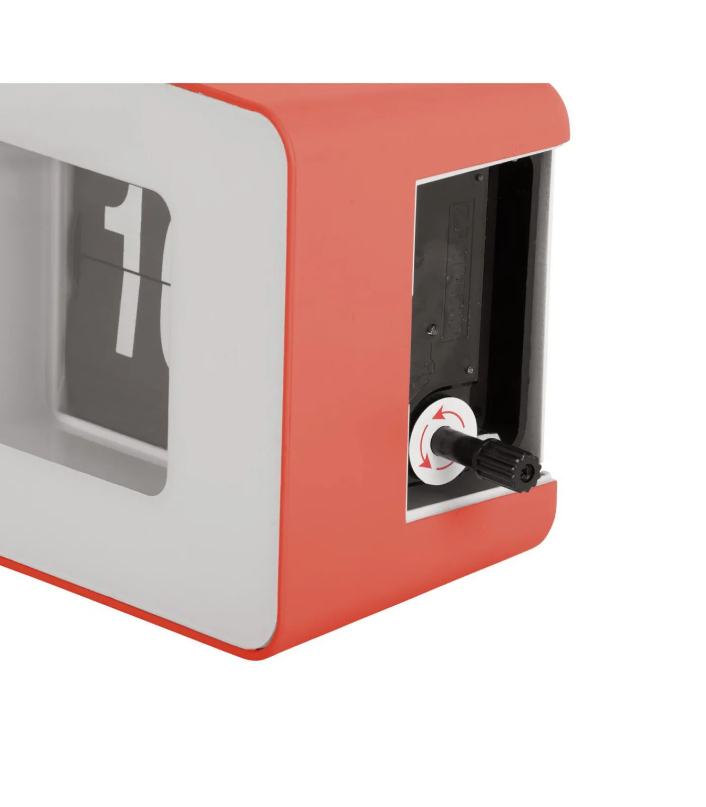 Wandklok Funky Flip - Scarlet rood - 7x17.7x9.2cm Klokken