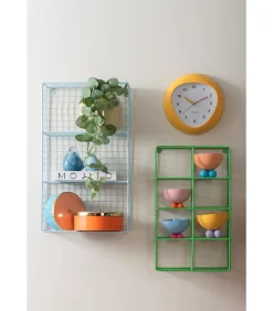 Online Wandklok Funky Vibes - Heldergeel - 4.4x25.5x25.5cm Klokken