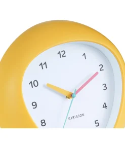 Online Wandklok Funky Vibes - Heldergeel - 4.4x25.5x25.5cm Klokken
