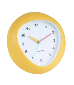 Online Wandklok Funky Vibes - Heldergeel - 4.4x25.5x25.5cm Klokken