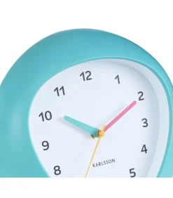 Online Wandklok Funky Vibes - Turquoise - 4.4x25.5x25.5cm Klokken
