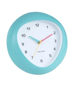 Online Wandklok Funky Vibes - Turquoise - 4.4x25.5x25.5cm Klokken