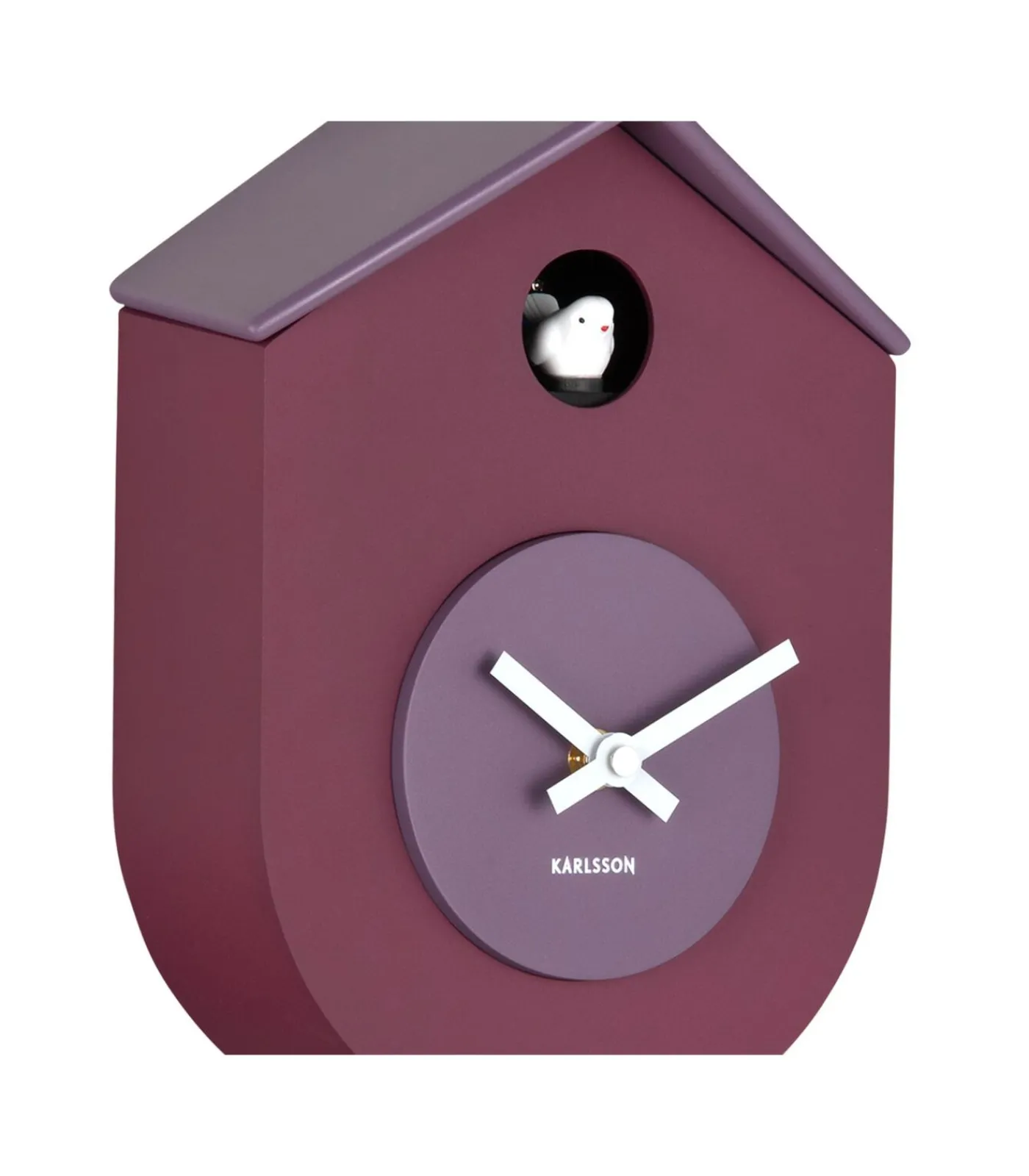 Outlet Wandklok Grato Cuckoo - Donkerpaars - 9.2x17.5x33.2cm Klokken